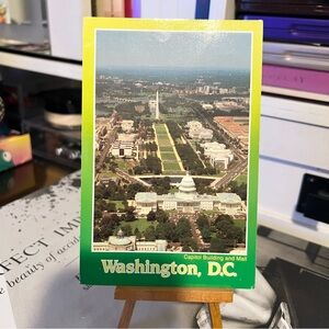 Vintage 1989 Washington DC Capitol Building & Mall Aerial View Postcard Mailed